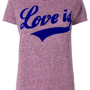 Zadig & Voltaire Graphic Pink and Blue Short Sleeve T-Shirt